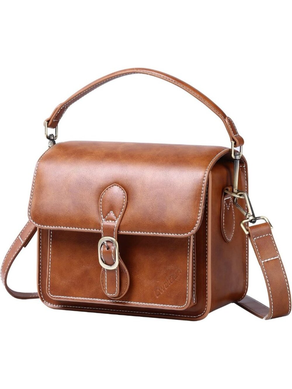 Retro PU Leather Camera Sling Bag - Stylish Crossbody for DSLR & Mirrorless